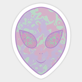 Happy Alien Sticker